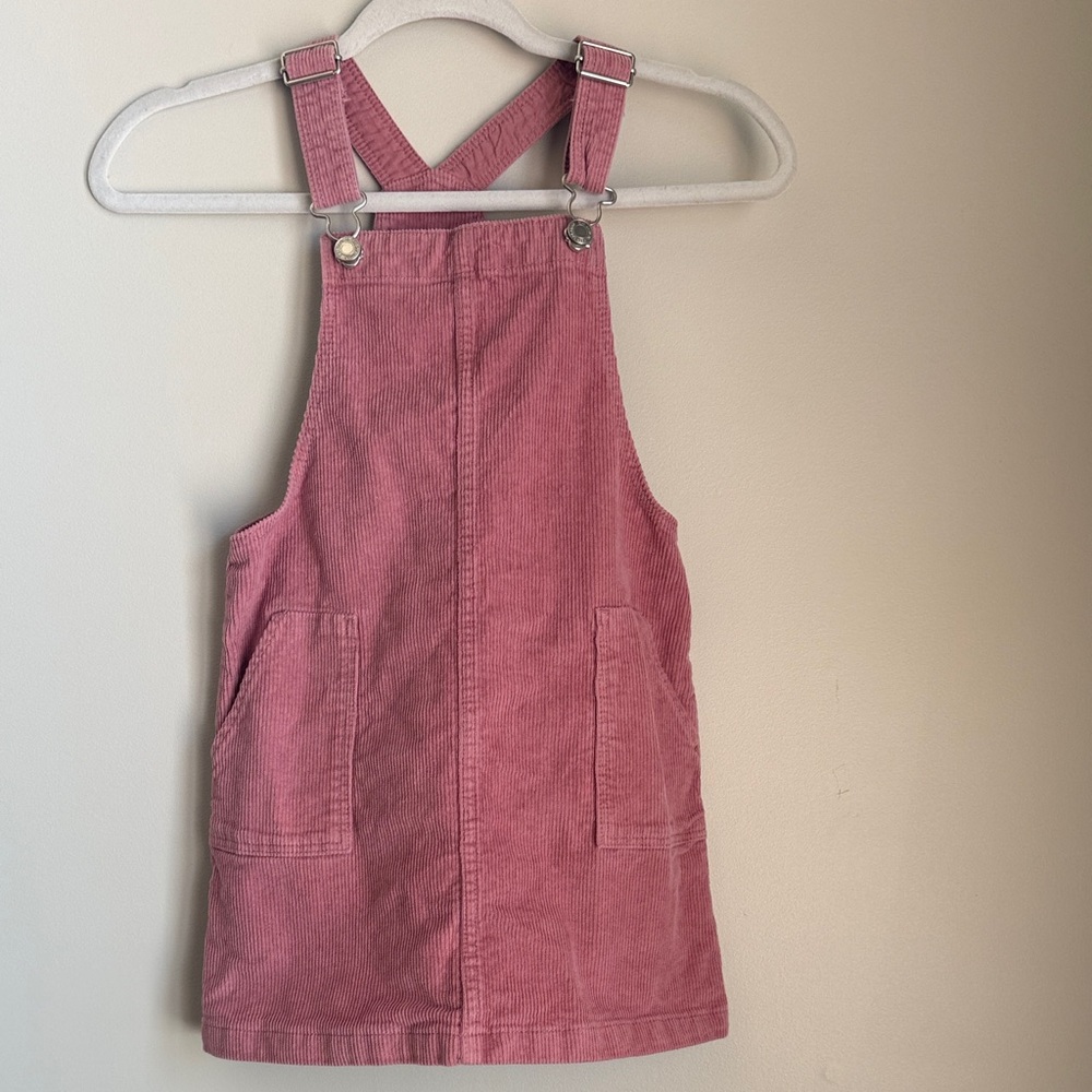 H&M Dusty Pink Corduroy Pinafore Overalls